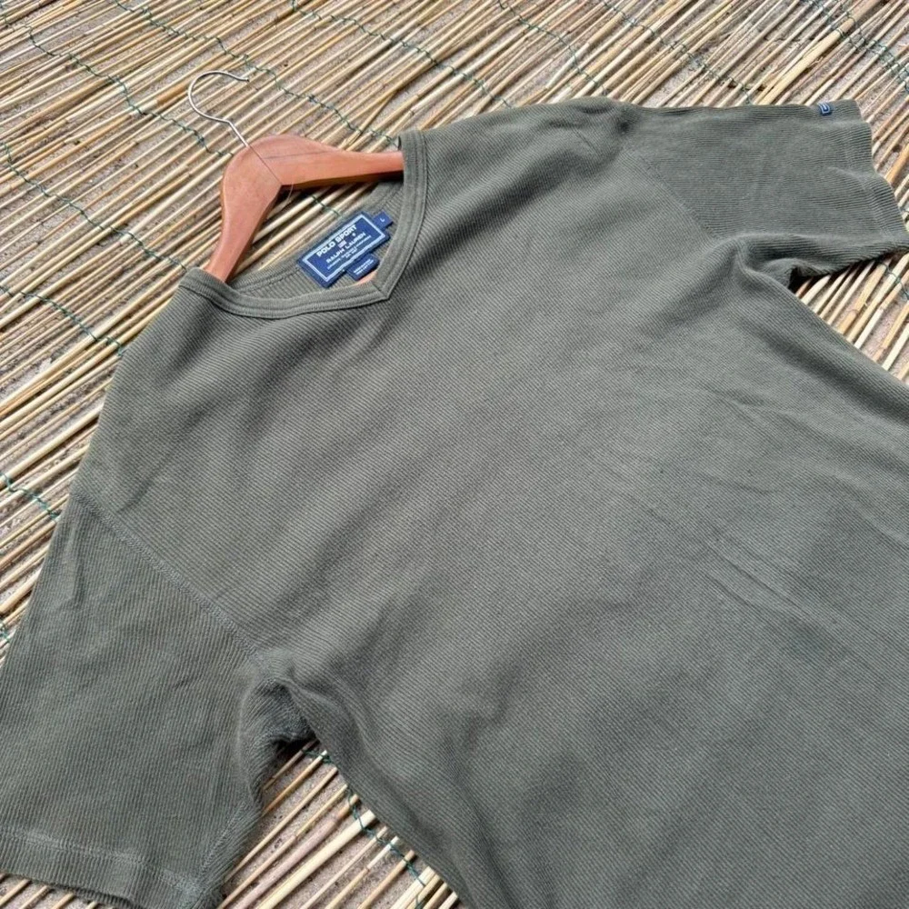 Polo Sport Ralph Lauren‎ Olive Short Sleeve Shirt Size Large Cotton